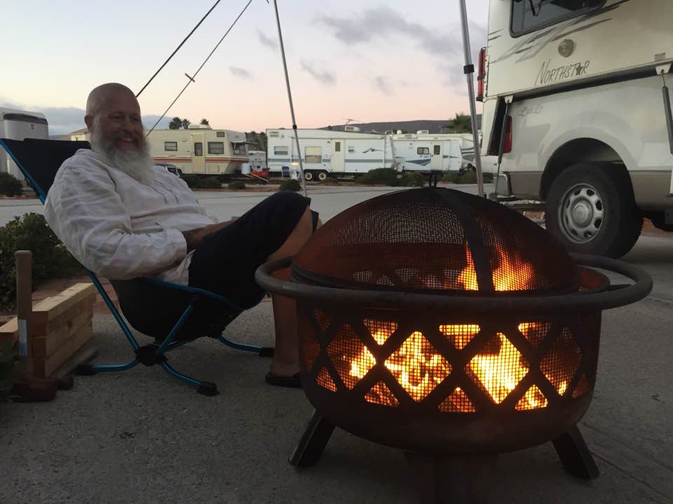 Cool enough for a fire at Clam Beach!