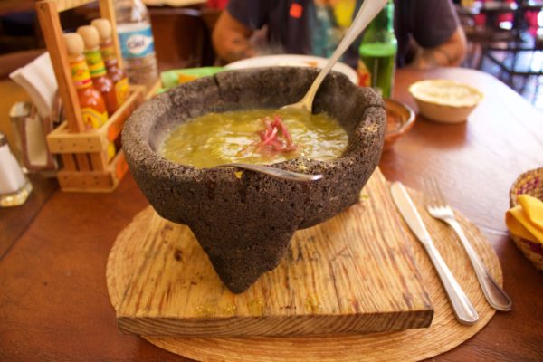 Fried cheese molcajete, one of Mexico's finest foods.